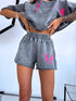 2in1 set "Amaretto" - T-shirt + shorts - graphite gray